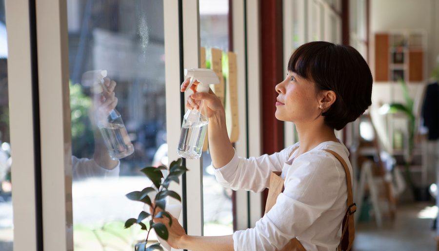 Window and storefront glass cleaning in Secunderabad